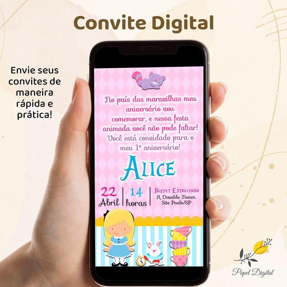 Convite Digital Alice Modelo 1