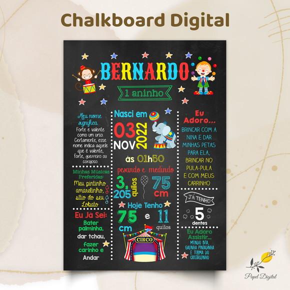 Chalkboard Digital Circo Modelo 1
