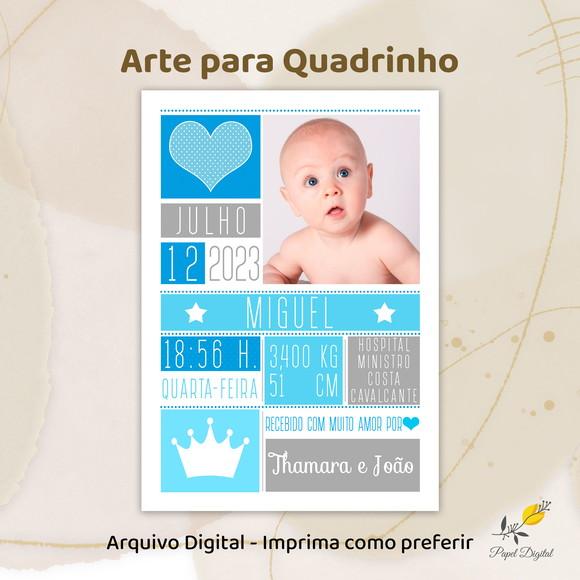 Arte Informações do Bebê Modelo 2