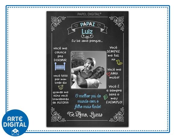 Chalkboard Digital Dia dos Pais Modelo 3