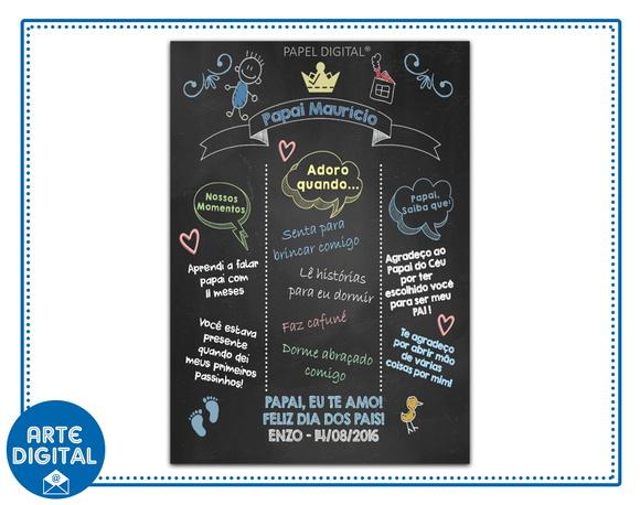 Chalkboard Digital Dia dos Pais Modelo 1