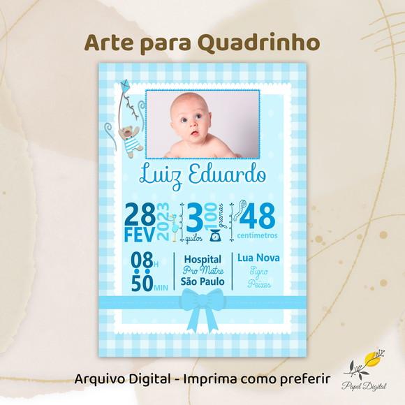 Arte Informações do Bebê Modelo 1