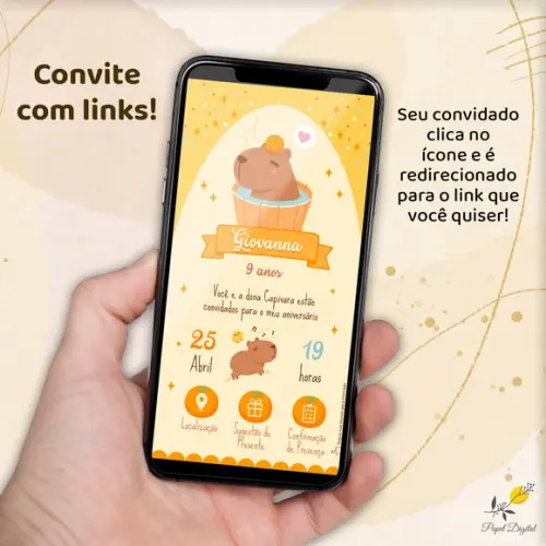 Convite Interativo Capivara