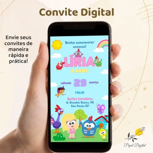 Convite Digital Galinha Pintadinha Modelo 13