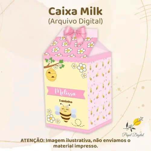 Caixa Milk (arquivo Digital) Abelhinha