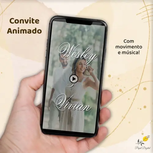 Convite Animado (vídeo) Casamento Modelo 3