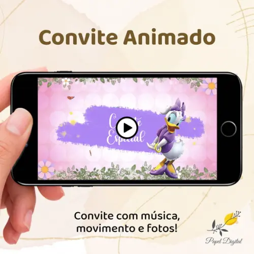 Convite Animado (vídeo) Margarida/daisy