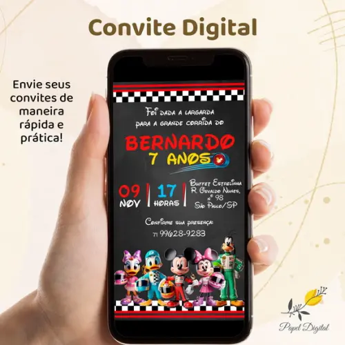 Convite Digital Mickey Modelo 27