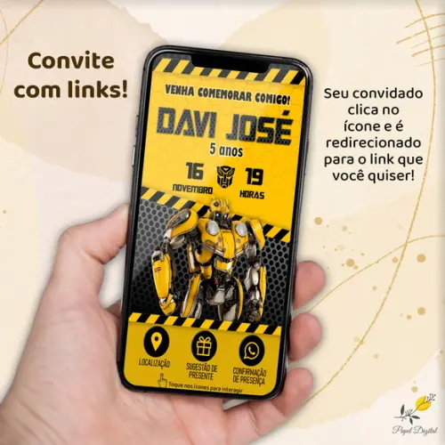 Convite Interativo Bumblebee