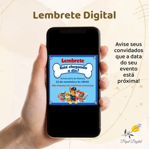 Lembrete Digital Patrulha Canina
