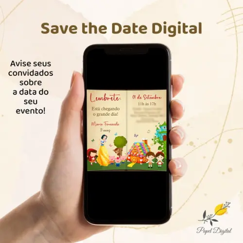 Save The Date Digital Era Uma Vez Modelo 2