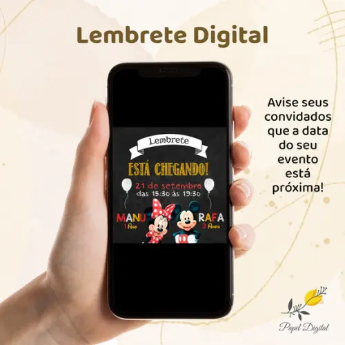 Lembrete Digital Minnie Modelo 5