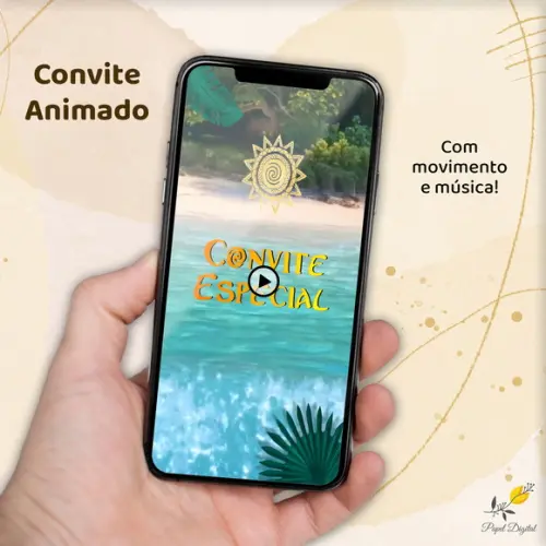 Convite Animado (vídeo) Moana
