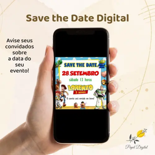 Save The Date Digital Toy Story Modelo 2