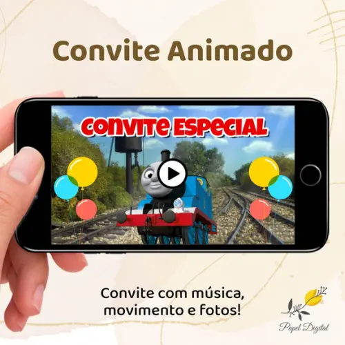 Convite Animado (vídeo) Thomas