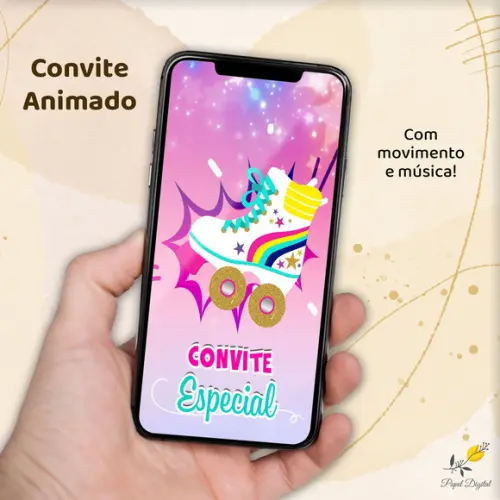 Convite Animado (vídeo) Patins