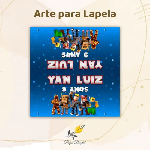 Rótulo Digital Solapa/lapela Roblox