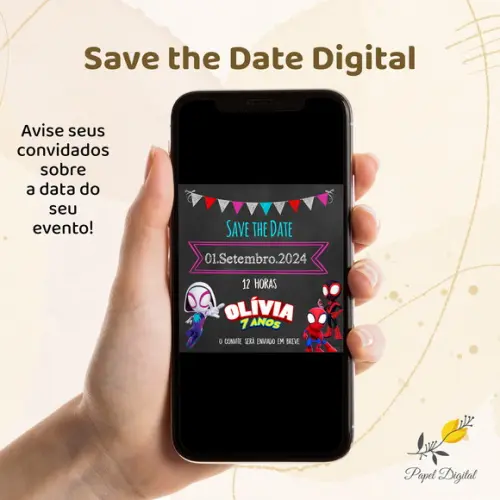 Save The Date Digital Spidey e Seus Amigos