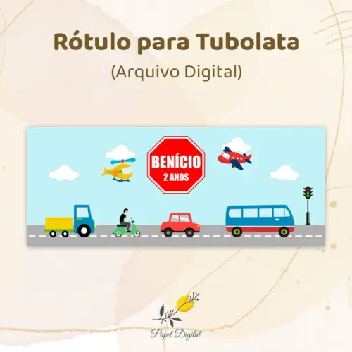 Rótulo de Tubolata (arquivo Digital) Meios de Transporte
