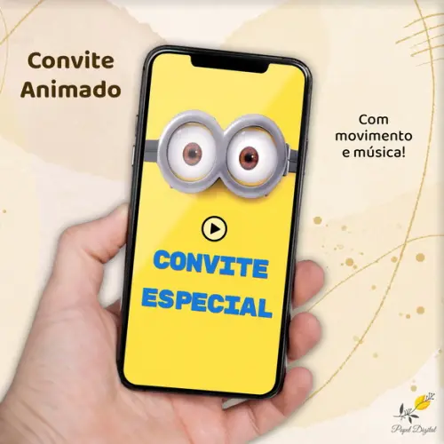 Convite Animado (vídeo) Minions