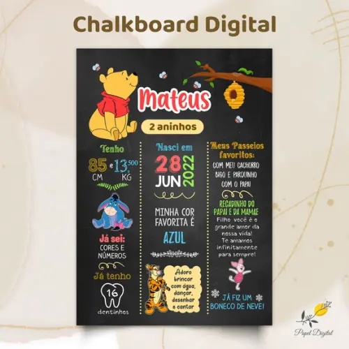 Chalkboard Digital Pooh