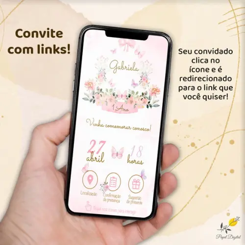 Convite Interativo Jardim Modelo 3