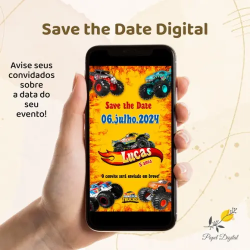 Save The Date Digital Hot Wheels