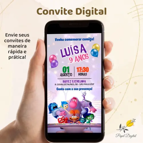 Convite Digital Divertidamente 2