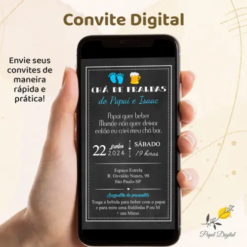 Convite Digital Chá de Bebê Modelo 20