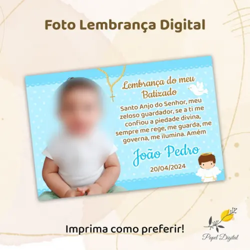 Foto Lembrança Digital Batizado