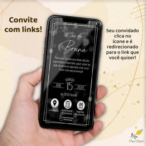 Convite Interativo Aniversário Modelo 4