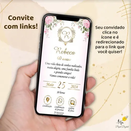 Convite Interativo Aniversário Modelo 1