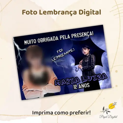 Foto Lembrança Digital Wandinha