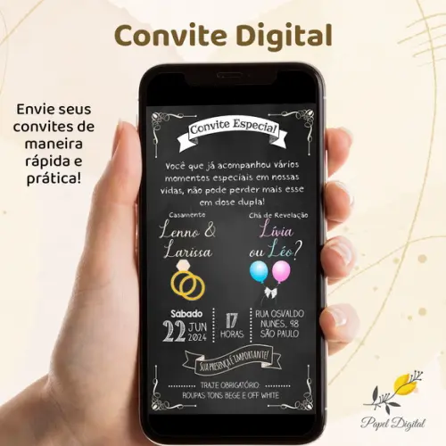 Convite Digital 2 Temas Modelo 10