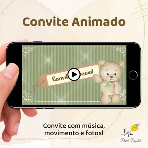 Convite Animado (vídeo) Ursinho