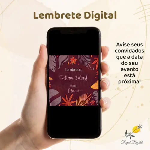 Lembrete Digital Tropical Modelo 1