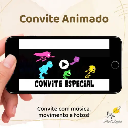 Convite Animado (vídeo) Jovens Titãs