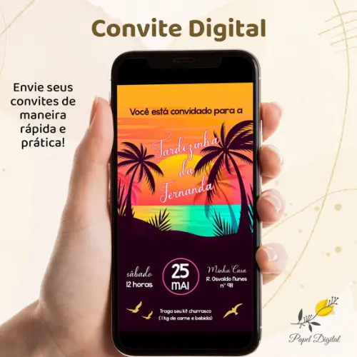 Convite Digital Tardezinha Modelo 2