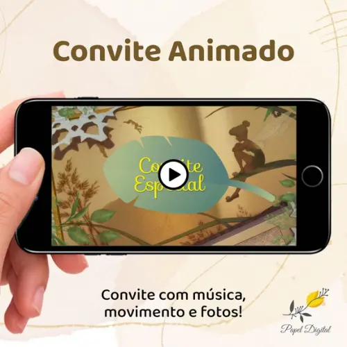 Convite Animado (vídeo) Tinkerbell Modelo 1
