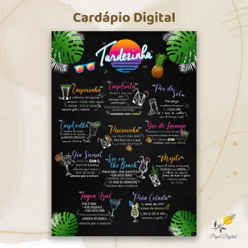 Cardápio Digital Drinks Tardezinha