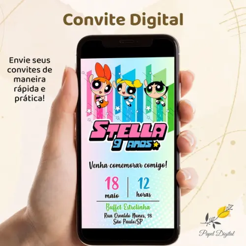 Convite Digital Super Poderosas