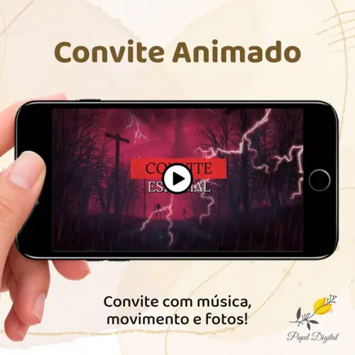 Convite Animado (vídeo) Stranger Things