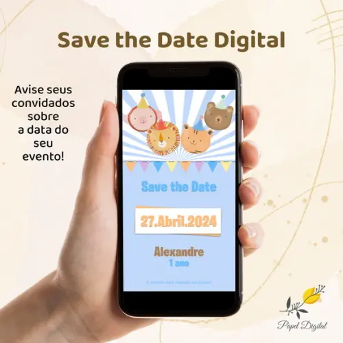 Save The Date Digital Safári Modelo 3