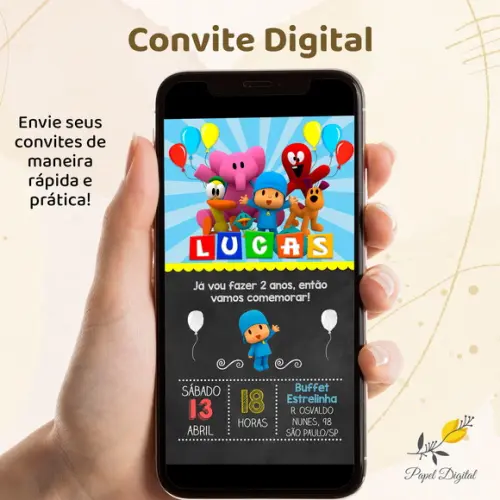 Convite Digital Pocoyo
