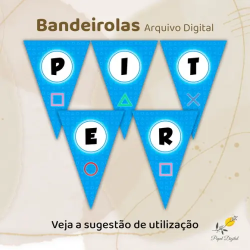 Kit Digital Bandeirolas Playstation