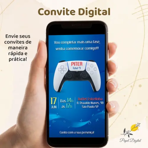 Convite Digital Playstation