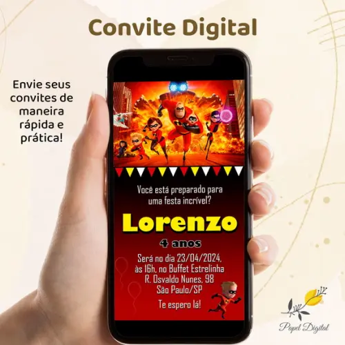 Convite Digital os Incríveis