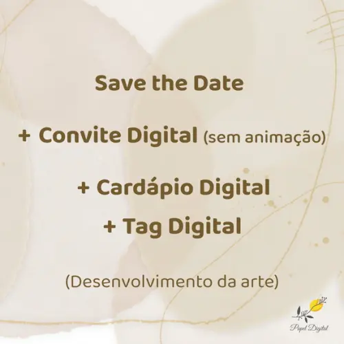 Exclusivo para Save The Date, Convite, Cardápio e Tag