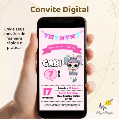 Convite Digital Lol Modelo 7
