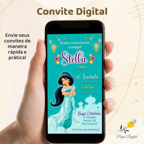 Convite Digital Jasmine Modelo 2